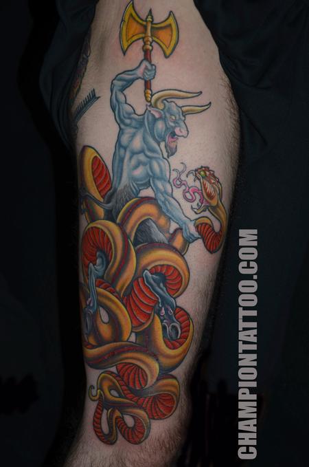 Tattoos - Miniature Snake Battle - 108491